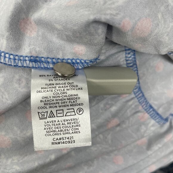 New Loft Blue Print Dress Size Small Petite - Picture 5 of 5